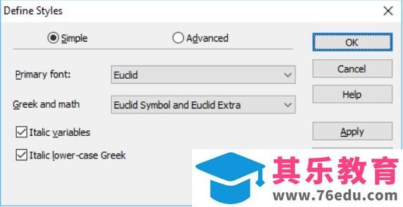 MathType样式系统使用技巧-通过样式定义来更改方程中的字体