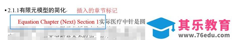 如何使MathType插入章节标记不显示