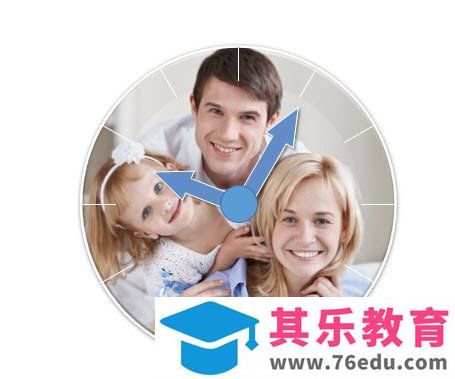 如何用PPT绘制时钟表面刻度？