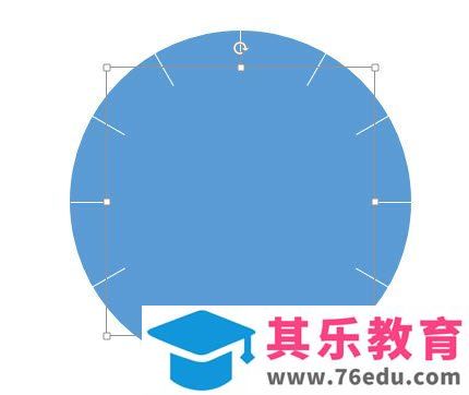如何用PPT绘制时钟表面刻度？