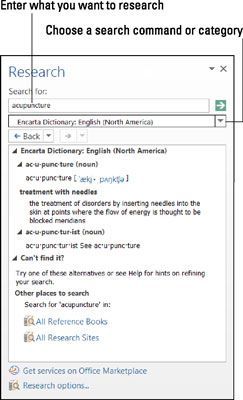 如何在Word 2016中使用研究任务窗格？